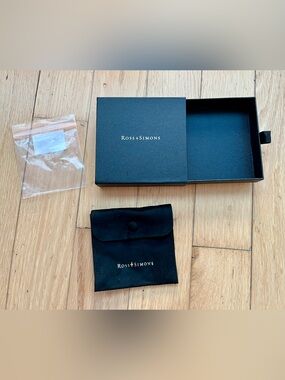 Ross-Simons Black Jewelry Gift Box and Snap Pouch Set